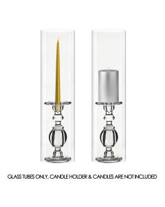 4 pcs Hurricanes Candle Shade Chimney Tubes. D-6" H-24" 
