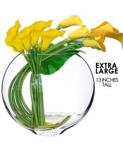 glass moon shape oval vases