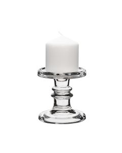 Glass Candle Holder H-4.5" For Candlestick, Pillar &amp; Taper Candles (Multiple Packing)-Pack of 6