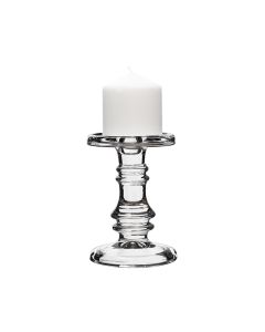 Glass Candle Holder H-6.25" For Candlestick, Pillar &amp; Taper Candles (Multiple Packing)-Pack of 6