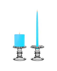 Glass Candle Holders for Pillar and Taper Candles (Multiple Size and Styles)