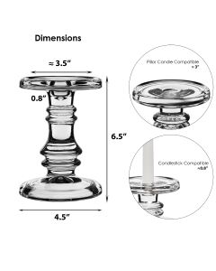 glass pillar candle holders taper candle sticks