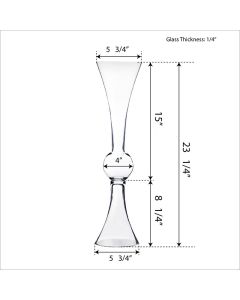 Reversible Clarinet Trumpet Vase H-24-5