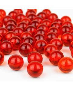 red glass round marbles