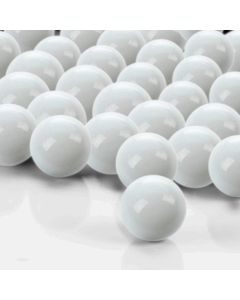 Vase Filler Glass Round 0.6" Marble White,