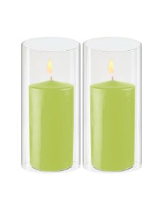 glass bottomless candle holder tubes chimney-