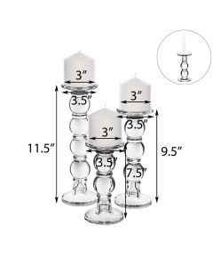 glass candle holders