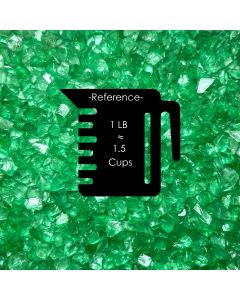 green crushed gravels glass