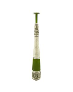 green woven glass vases