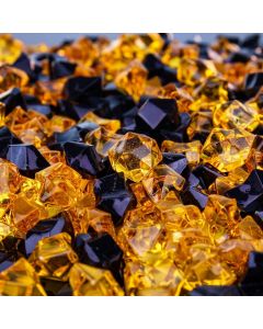 24 lbs Halloween Acrylic Rocks 1" Black and Orange Vase Fillers