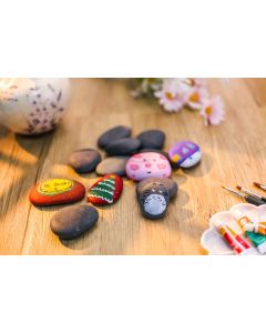 30 Lbs River Rocks for Painting – Natural Stones 2-3 Inches DIY Crafts, Garden Decor, Kindness Stone Art Projects – Smooth Flat  Decorative Pebbles 