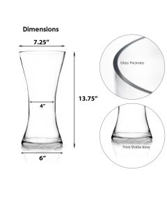 hourglass gathering glass vases