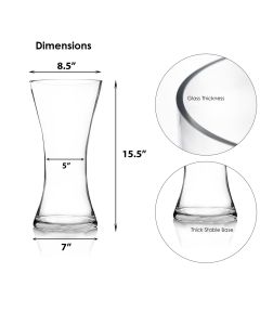 hourglass gathering glass vases