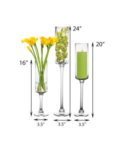 glass hurricane candle holders