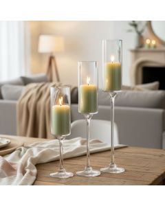 glass hurricane candle holders
