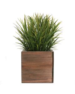 10 inch wooden planter box with zinc liner