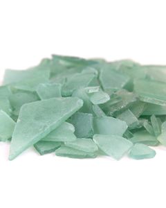 25 lbs Sea Glass Flat Vase Filler Pine Green 0.25" - 2.8" (Multiple Packing)