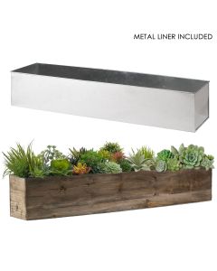 long rectangle planter for long table