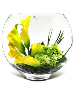 glass moon shape oval vases