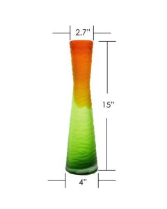 Orange Tiered Vase