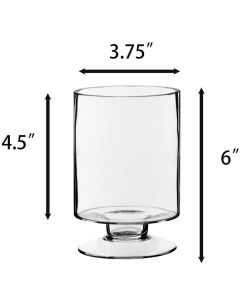 pedestal glass stem candle holder