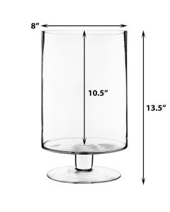 large glass candle holder pedestal stem london