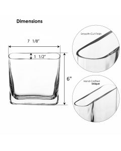 glass rectangle vase