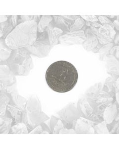 28 lbs Frosted 0.4" - 3" Small and Large Thick Cut Sea Glass-Frosted Clear-Small - 0.4" - 0.8"-Pack of 28 lbs