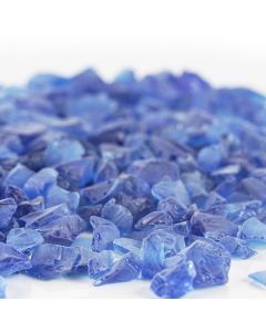 Frosted Blue Sea Glass Crushed Vase Filler Aquarium Nautical Decor
