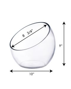 glass slanted bowl