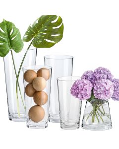 glass tapered glass cylinder vases