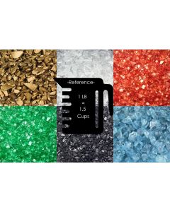 Colored Crushed 0.2" Glass Gravel Vase Fillers  (6 Color Options)