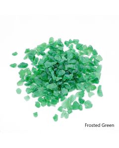 Vase Filler Frosted Sea Glass 0.5" - 1" Crushed Aquarium Glass (4 Color Choices)-Green.-Pack of 28 lbs