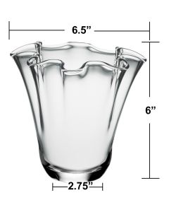 blossom wavy glass flower vases