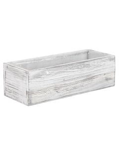 white wash wooden planter box