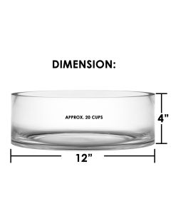 WIDE GLASS CYLINDER VASES