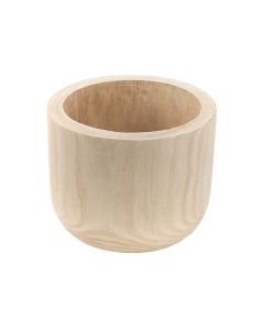 Round Cylinder Wood Planter Natural–D: 8", H: 6.5''(Multiple Packing)-Pack of 2