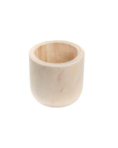 Round Cylinder Wood Planter Natural– D: 6", H: 5.5'' (Multiple Packing)-Pack of 6