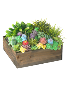 wooden square planter box