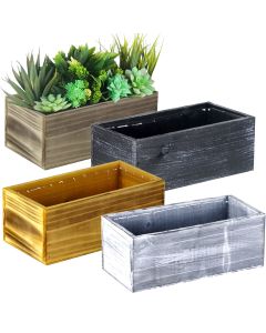 rectangle wood planter box window succulent planters