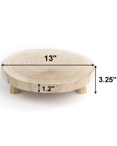 Wood Slice 13" Plant Stand Pedestal Footed Riser Serve Board (Multiple Packing)
