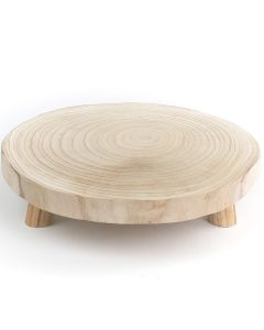 Wood Slice 13" Plant Stand Pedestal Footed Riser Serve Board (Multiple Packing)