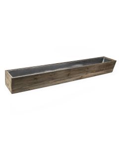 wood planter with zinc liner