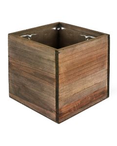 wood cube planter box