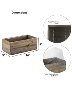 rectangle wood planter box wholesale