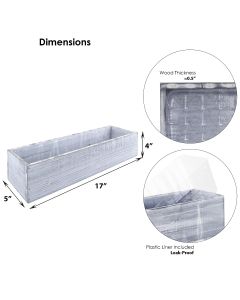 white wash wooden planter box