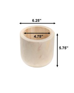 wood cylinder planters