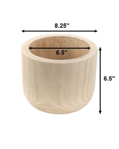 Wood Cylinder Planters Vases