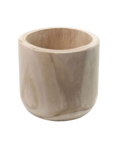 wood round cylinder planter vases