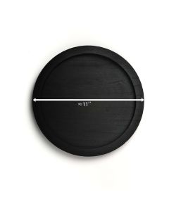 black 11 inches wood tray